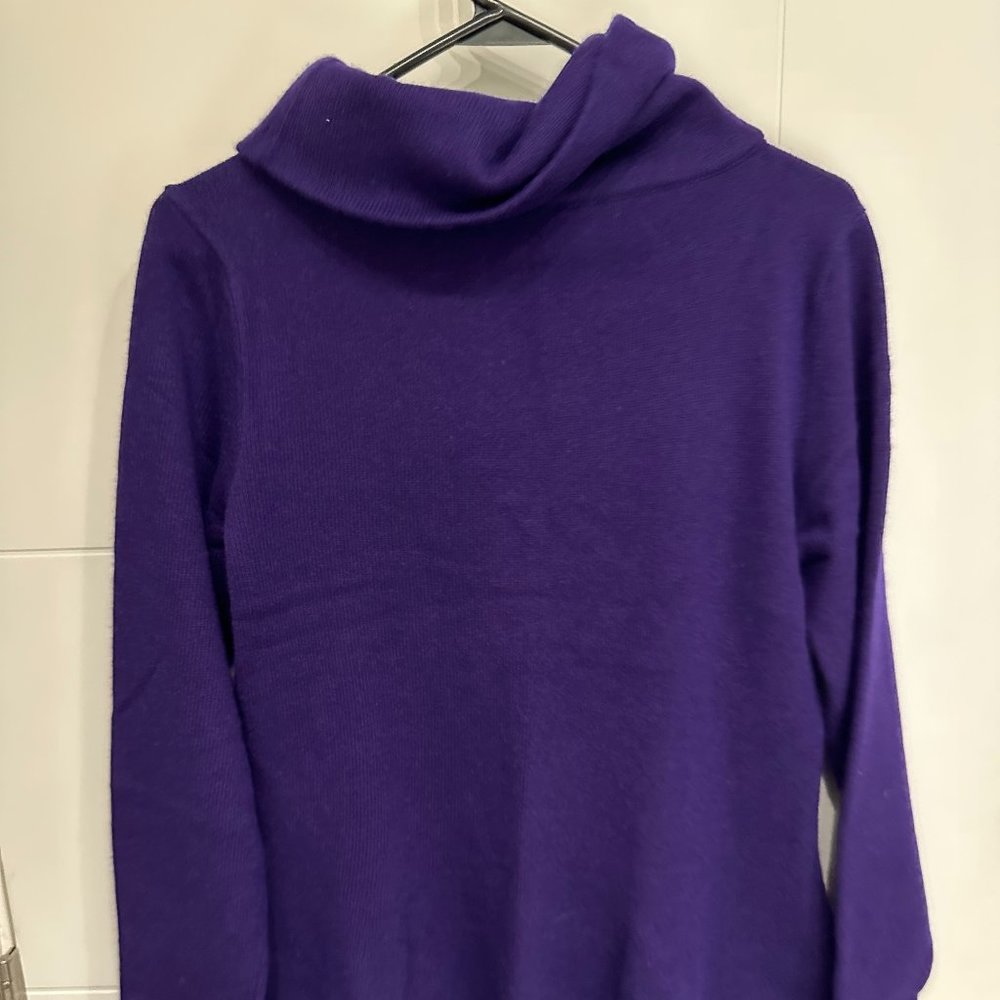 Ralph Lauren Purple Turtleneck Cashmere Sweater